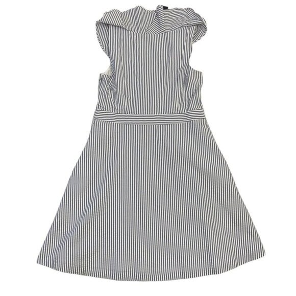 Tommy Hilfiger NWT dress white blue stripes 100%cotton sleeveless V neck size 14 - Picture 2 of 12